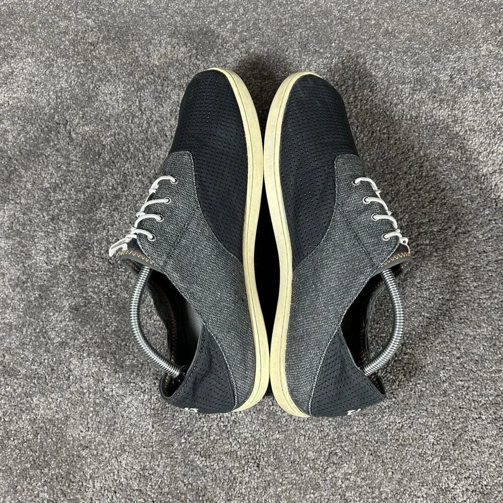 OluKai Nohea Moku Mens Size 10.5 Gray Black No Tie Boat Beach Slip On Shoes Used